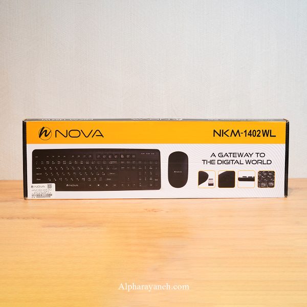 کیبورد و ماوس بی سیم نوا مدل NOVA NKM-1402WL