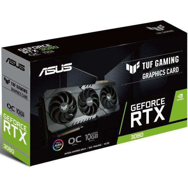 کارت گرافیک استوک ایسوس TUF Gaming GeForce RTX 3080 OC ظرفیت 10 گیگابایت