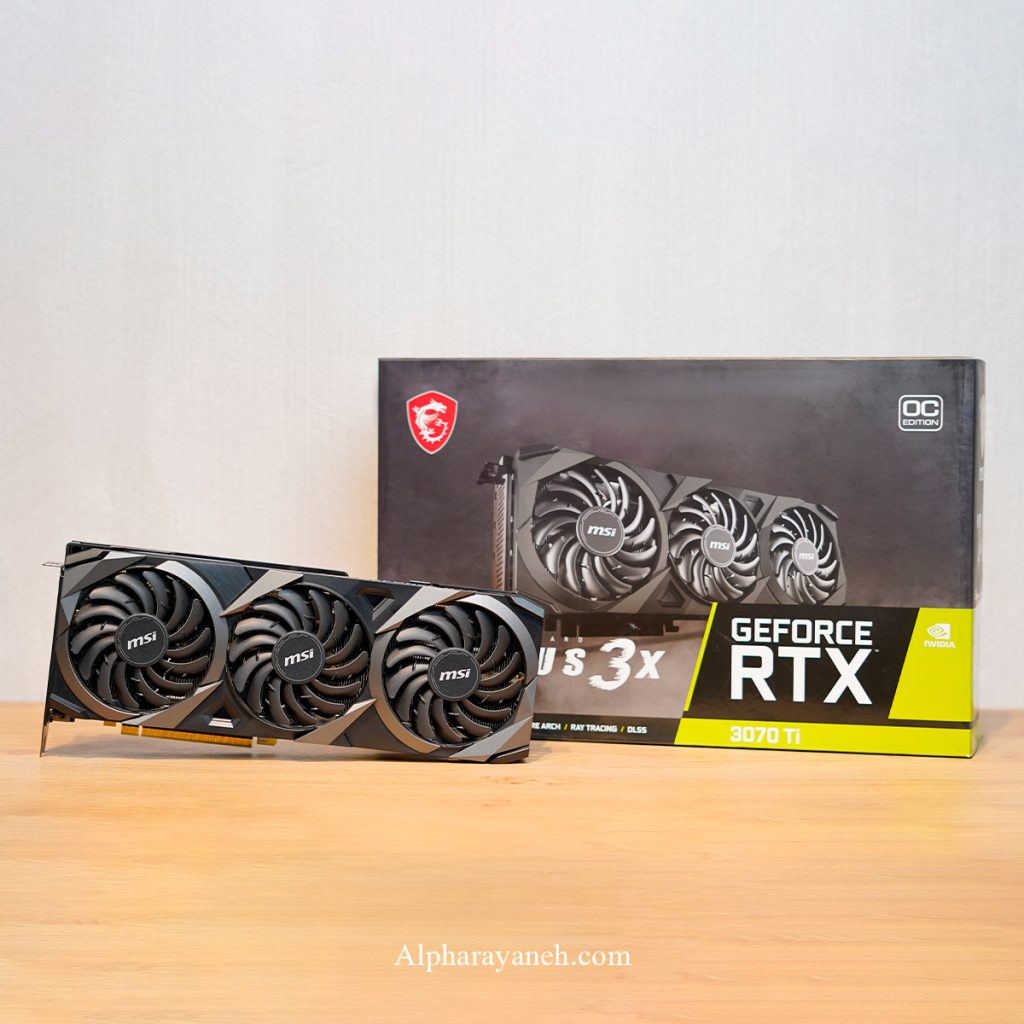 کارت گرافیک msi مدل RTX 3070 Ti OC Ventus 3X حافظه 8 گیگابایت استوک