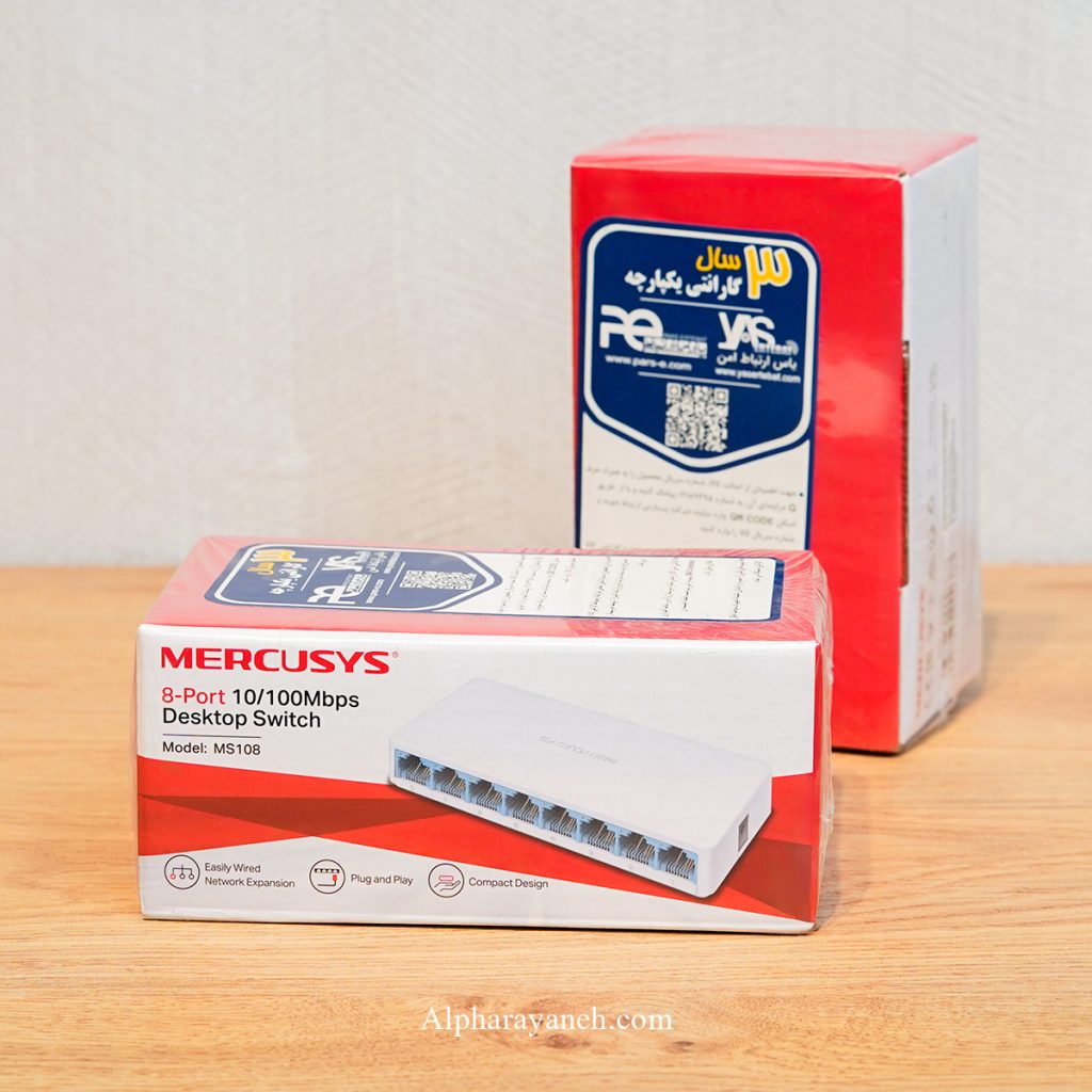 سوییچ دسکتاپ 8 پورت مرکوسیس مدل MS108